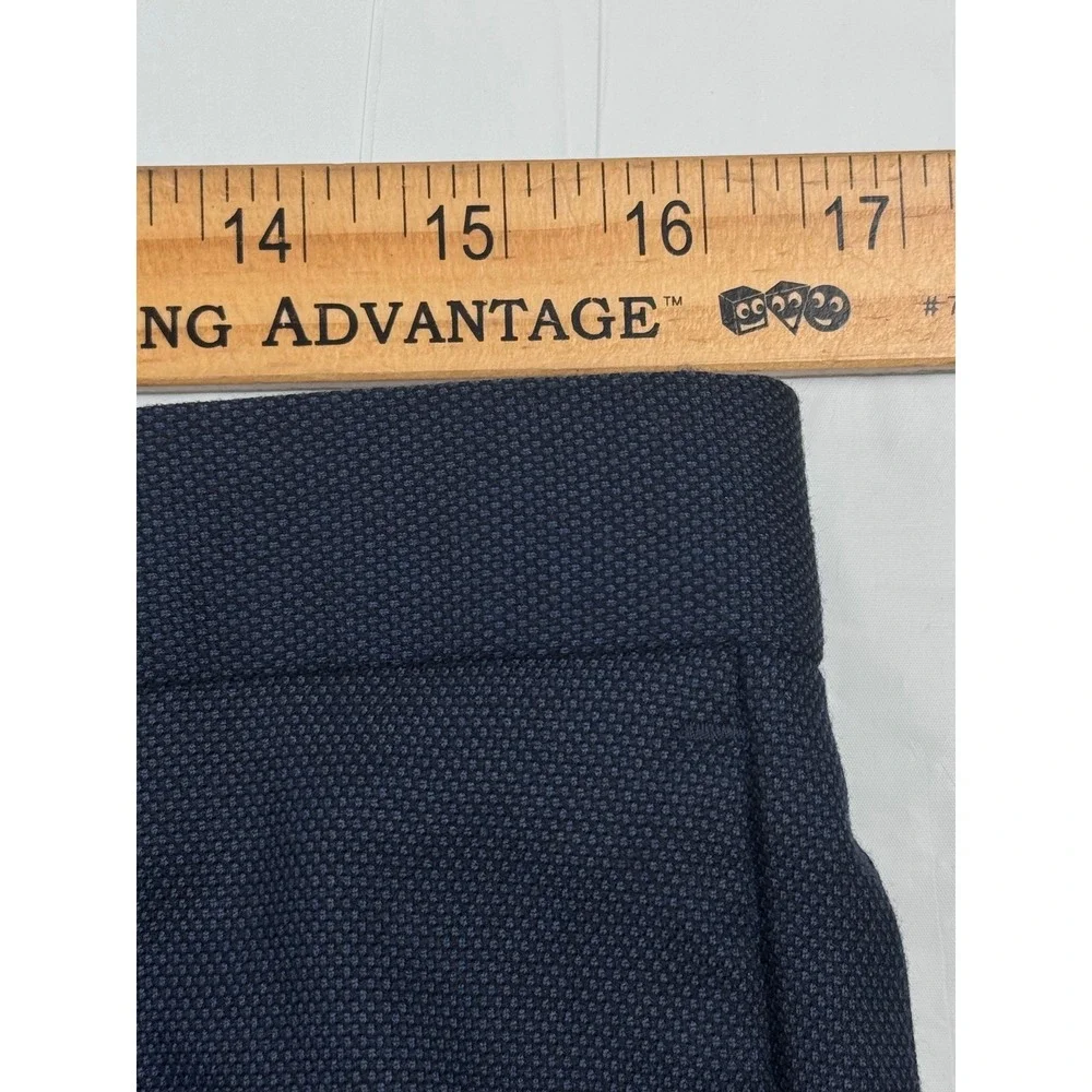 Banana Republic Mens Standard Fit Dress Pants Navy Blue Textured 30x32